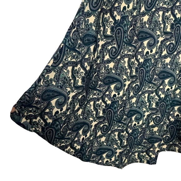 India Collection Summer Dress Green Paisley Size L/XL With Detached Belt New - Picture 8 of 9